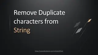 How to remove duplicate characters from string | Remove Duplicate Characters | Celotek
