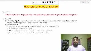 10. Newton's 3rd Law of Motion | 9th-BSc & O/A Level