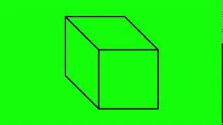 Animated Cube Icon on Green Screen With Pop-up Sound