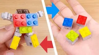 LEGO brick 2x2 cube golem combiner transformer robot tutorial Culem 