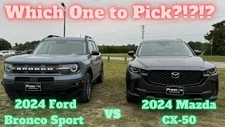 2024 Mazda CX-50 vs 2024 Ford Bronco Sport Big Bend: Which one is the Best for You???