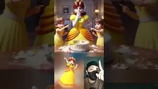 Oh no, what are you doing with Mario's cake 