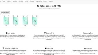 How to rotate pages in a PDF file