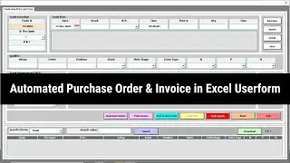 Automated Purchase Order & Invoice Generator in Excel VBA Userform