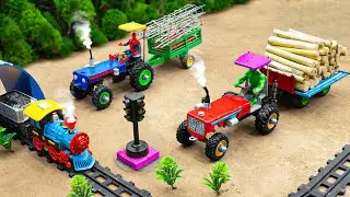 40 Minutes diy tractor mini traffic lights science project | DIY mini tractor trolley heavy truck