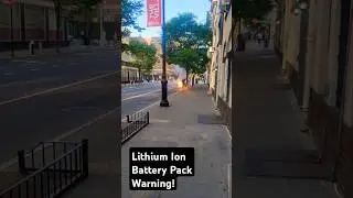 Battery pack catches fire!