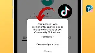 TikTok: Your account was permanently banned due to multiple violations of our community guidelines