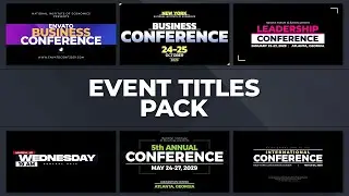 Event Titles Pack for Adobe After Effects Template