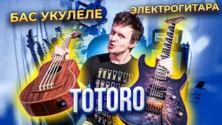 Играю ТОТОРО на бас-укулеле и электрогитаре (сложность 100%)