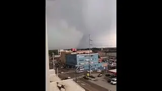 Tornado touchdown in Jackson, as seen from Fondren