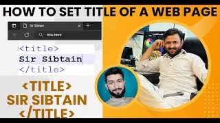 HTML title tag | How to set Title of a Web page | HTML for Binger pakenger