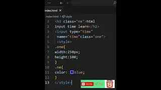 html input type time learn 