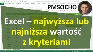 Excel - Najwyższa i najniższa wartość dla wielu warunków MAKS.WARUNKÓW, MIN.WARUNKÓW [odc.895]