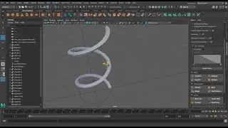 Maya 2019 Polygonal Modeling Pt 3: Extrude a face along circle & offset to create a spiral.