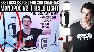 Best Accessories For 360 Cameras! - Bushman Halo Light & Monopod V2 Review & Test