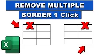 How to remove Multiple borders from the selected cells with a single command in Excel