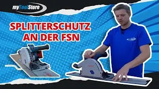 So leicht geht der Wechsel des Splitterschutzes und des Haftbandes bei den Bosch Führungsschienen