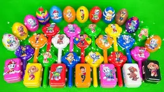 Paw Patrol Mixed Shapes Slime: Looking Clay With Ryder, Chase, Marshall,...Satisfying ASMR Video