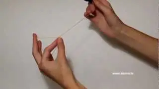 Как завязать двойной узел фриволите