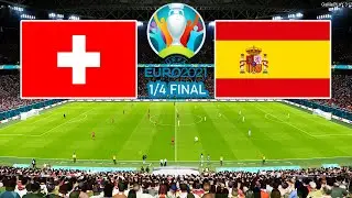 PES 2021 - Switzerland vs Spain - 1/4 Final UEFA EURO 2021 Full Match HD & All Goals