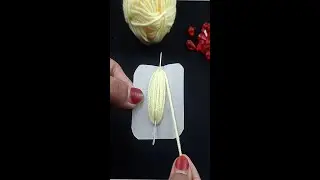 Easy Snowflake Making Idea with Yarn