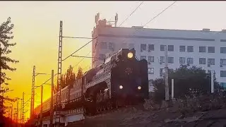"На закате дня" Паровоз П36 0218 "Генерал" с ретро-поездом Таганрог-Ростов.