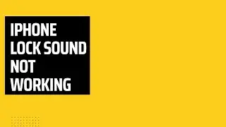 iPhone locking sound does not work | How to enable lock sound on iPhone