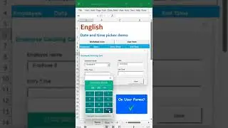 Excel Date picker Demo - English   
