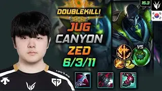 Zed Jungle Build Canyon Eclipse Conqueror - LOL KR Challenger Patch 15.3