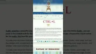 CTRL+L Shortcut Key | Keyboard Shortcut | Computer Shortcut keys | MS Office Shortcut Keys | MS Word