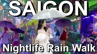 saigon nightlife 🇻🇳 nightlife rain walk in Ho Chi Minh City