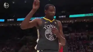 Kevin Durant with Back to Back 4 Point Plays | Warriors vs Blazers | Feb 14, 2018