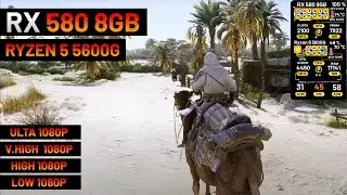 Assassin Creed Mirage on RX 580 8GB - Ryzen 5 5600G - all Setting Test 1080p