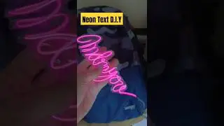 Neon text el wire Custom DIY #neon #neonflexible #glow