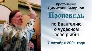 Проповедь по Евангелию о чудесном лове рыбы (2001.10.07). Протоиерей Димитрий Смирнов