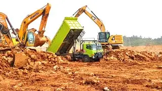Excavator Dump Trucks and Bomag are Working_WBN Nickel Mine.