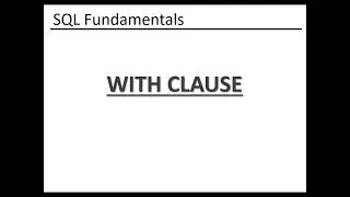 SQL WITH Clause Explained: Common Table Expressions (CTEs)  