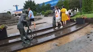 В Минске затопило Комаровский рынок. 18 июля2024г.
