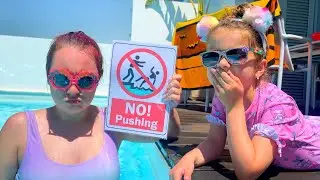 Ruby and Bonnie Learn Rules of Conduct for Children in Swimming Pool