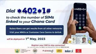 How to check the number of Sim cards linked to your Ghana card.. Code Released
