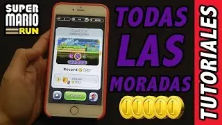 TODAS LAS MONEDAS MORADAS SUPER MARIO RUN MUNDO 1