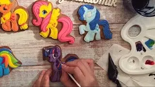 Имбирные пряники: Мастер - класс - Мой маленький пони/ My Little Pony - How to decorate Cookies /