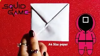 How To Make Ddakji /Squid Game Ddakji Tutorial/Squid Game Card Flip/DIY Origami Ddakji A4 Size paper