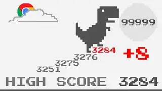 Dinosaur's Gaming Adventure To A 99999 In Run Resulted In A New High Score Of ►3284 In Dino T-Rex
