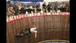 Лучший Спортивный  Цирковой Атракцион Мотогонки по Вертикальной Стене Нальчик 11 03 2018 год 📷🎤🎬📺🎥