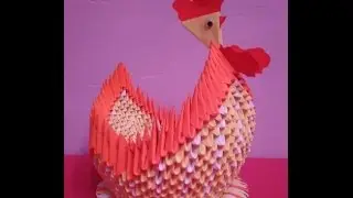 Подробный мастер-класс Курица на Пасху. Модульное оригами. Подставка под яйца