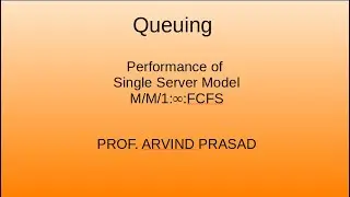 Single Server queue model