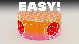 Easy 3D modeling tip: how to make hole in round object #blender