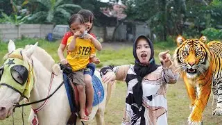 DRAMA | ADA MACAN 😱 SAAT NAIK KUDA - Beli Gulali | Ali vlog