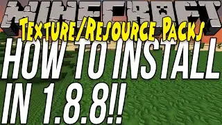 How To Download & Install Texture Packs/Resource Packs In Minecraft 1.8.8